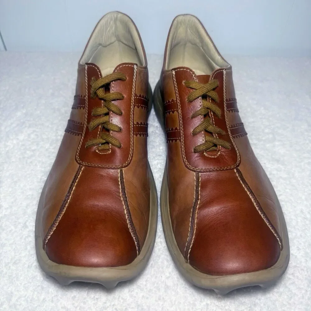 Kenneth Cole Reaction 2 Tone Brown Leather Lace Up Casual Men's Shoes Size 12
